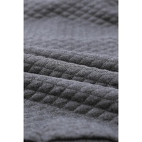 Azura Exchange Quilted Stand Neck Sweatshirt with Fake Front Pocket - XL