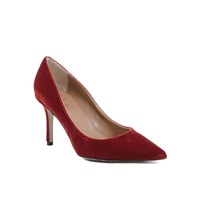 19V69 ITALIA by Versace 1969 abbigliamento sportivo srl Women's Red Velvet High Heel Pump in Red - 37 EU