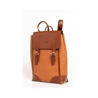 Trussardi Men's Brown Leather Backpack - One Size