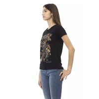 Trussardi Action Women's Black Cotton Tops & T-Shirt - M