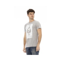 Trussardi Action Men's Elevate Casual Chic with Sleek Gray Tee - L