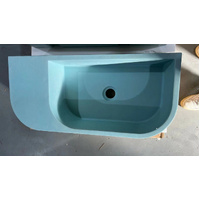 New Concrete Cement Wash Basin Counter Top Matte Teal Wall Hung Basin