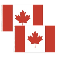 2x Canada Country Flags Heavy Duty Canadian Maple Leaf  - 150cm x 90cm