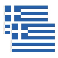 2x Greece Country Flags Greek Heavy Duty National Olympics Europe - 150cm x 90cm