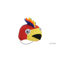 1x 55cm Parrot Animal Hat Costume Accessory | Felt | Elastic Chin Strap | Australian Theme