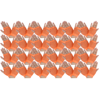 24 Pair Fishnet Gloves Fingerless Wrist Length 70s 80s Costume Party - Orange