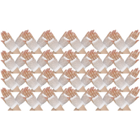 24 Pair Fishnet Gloves Fingerless Wrist Length 70s 80s Costume Party - White