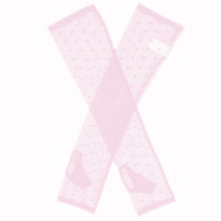 Dents Womens Long Tulle Flock Dot Fingerless Mittens Gloves - Pink