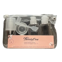 7 Piece The Beauty Case Travel Bottles & Jars Set for Hand Luggage Liquid Containers