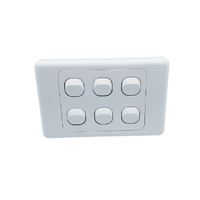 6 Gang Wall Plate Electricity Switch