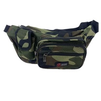 Canvas CAMO BUM BAG Camouflage Waist Travel Belt Wallet Money Security Zips