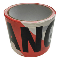 DANGER TAPE Red White Safety Warning Barricade Barrier Strip Non-Stick 20m