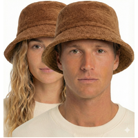 100% Cotton Terry Towelling Bucket Hat Daggy Fishing Camping Lad Cap in Tan Brown - XXL