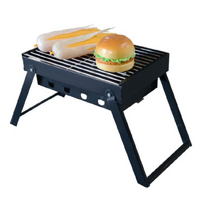 Premium Portable Charcoal Folding BBQ Grill Barbecue Foldable Travel - Black/Silver