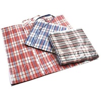 10x Large Stripe Bag Packing Storage Strip Zip Shopping Travel Check House Moving 65cm x 60cm x 25cm