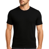 Mens 100% Pure Merino Wool Crew Neck Short Sleeve Top T Shirt Thermal Underwear - Black - X-Small (85cm)