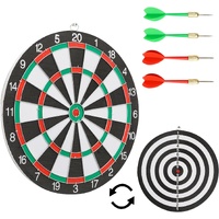 12" Dartboard Dart Board with Steel Darts Professional Competition Party Game