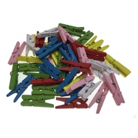 600pcs MINI WOODEN PEGS Natural Craft Baby Shower Clothes Pin Scrapbook 35mm