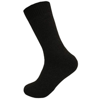 Merino Wool Mens Loose Top Thermal Socks Diabetic Comfort Circulation - 1 Pair - Grey - 7-11