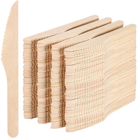 1800pcs 16.5cm Disposable Wooden Knives - Eco Friendly Cutlery - Extra Strong (Bulk)