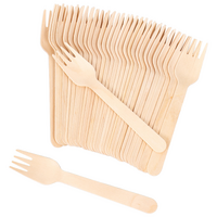 2400pcs Disposable Wooden Forks Eco Friendly Cutlery Extra Strong Bulk