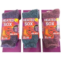 3 Pair Womens THICK THERMAL HEATED SOCKS Warm Winter Comfort Work Sox Ski Ladies