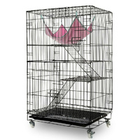 3 Level Rabbit Bird Cage Ferret Parrot Aviary Cat Rat Aviary Budgie Hamster Pet Cages Castor L