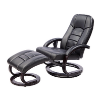 PU Leather Massage Chair Recliner Ottoman Lounge Remote