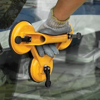 2x 150kg Load Aluminum Triple Suction Cup Pad Glazer Glass Sucker Remover Lifter