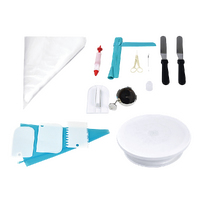 164Pcs Cake Decorating Kit Turntable Rotating Baking Flower Icing Piping Nozzles