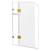 1200 x 1450mm Frameless Bath Panel 10mm Glass Shower Screen By Della Francesca