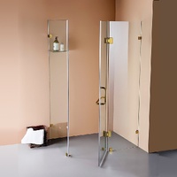 1000 x 1000mm Frameless 10mm Glass Shower Screen By Della Francesca
