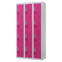 12-Door Locker for Office Gym Shed School Home Storage - Standard Lock with 2 Keys