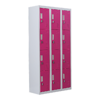 12-Door Locker for Office Gym Shed School Home Storage - Padlock-operated