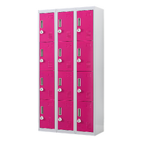 12-Door Locker for Office Gym Shed School Home Storage - 3-Digit Combination Lock