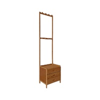 42x165cm Wooden Hall Stand Modern Style Minimalist Home Floor Coat Rack with Drawer