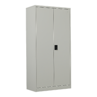 Two-Door Metal Cabinet Shelf Storage for Home Office Gym