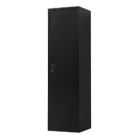 Single-Door Metal Tall Cabinet Shelf Storage for Home Office Gym