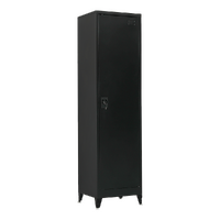 Single-Door Metal Tall Cabinet Shelf Storage for Home Office Gym