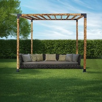 Roof Pergola Gazebo Shed Matte Black Steel Brackets DIY Kits