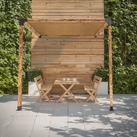 Roof Pergola Gazebo Shed Matte Black Steel Brackets and Coffee Screen DIY Kits