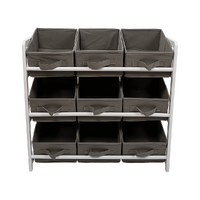 Kids Toy Box Storage Unit Drawers Childrens Bedroom Shelf Baby Nursery Furniture Grey