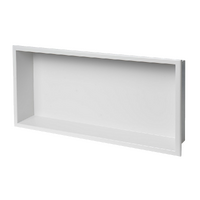 641 x 336 x 101mm Shower Niche Single Shelf Organizer No Tile Needed in White