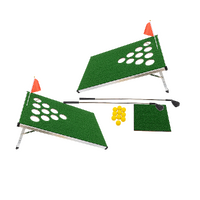 Golf Cornhole Game With Chipping Mats, Golf Balls, Putters