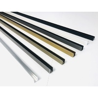 Glass Shower Screen 210cm Wall Channel in Gold