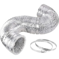 10.5cm x 7.6m Flexible Aluminium Air Duct – Dryer & HVAC Vent Hose