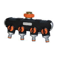 4 Way Hose Splitter Tap Garden Water Irrigation Distributor Valve