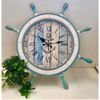 Oversized Ships Wheel Wall Clock 73cm