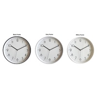 bulk 6 Modern Round Wall Clock 40cm
