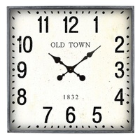 Square Iron Wall Clock 68cm
